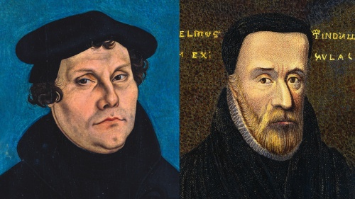 Painting of Martin Luther and William Tyndale